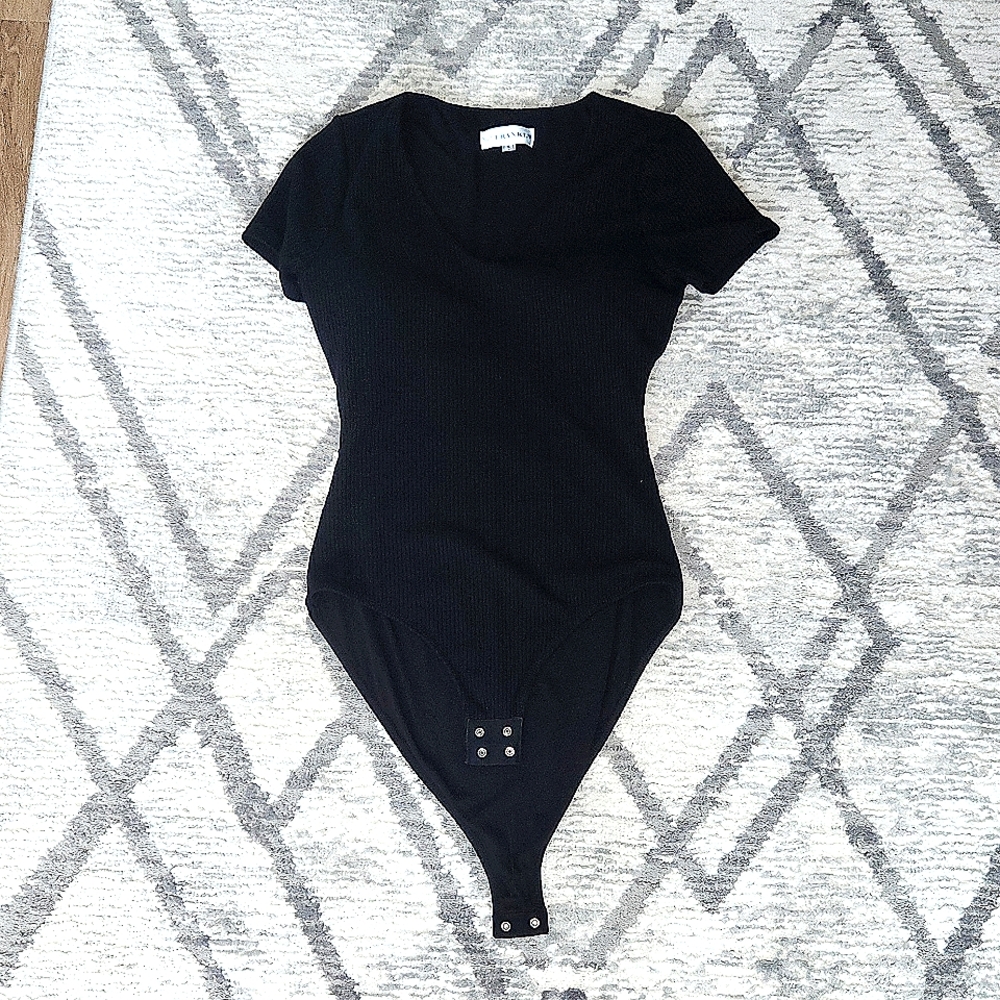 Frankly built in bra black bodysuit